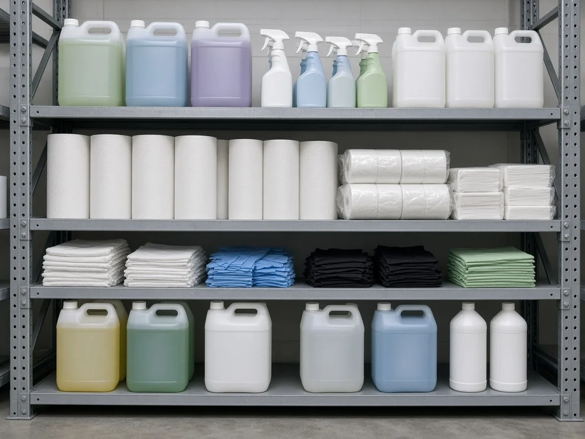 Janitorial chemicals and cleaning supplies